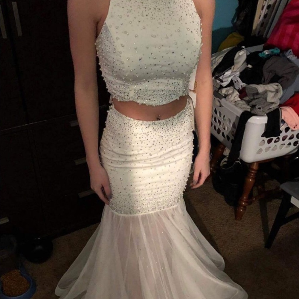 2 piece prom dress